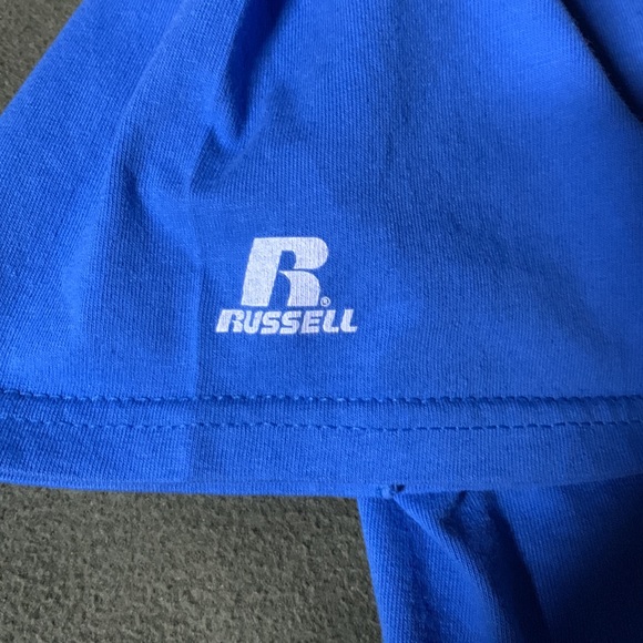 Lot of 2 Russell Athletics blue, short sleeve t-shirts. Size Large - Picture 6 of 11